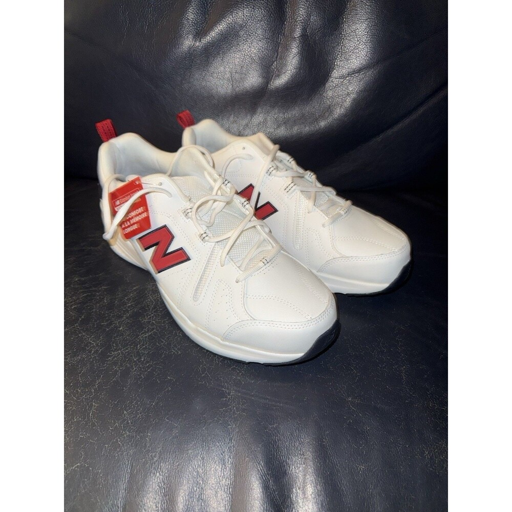 NWOB New Balance MX608V5 Sneakers Men’s Size 13 4E White White/Red MX608HR5